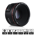 YONGNUO YN50MM F1.8C II F1.8 Auto Focus Lens for Canon EF Mount New Lens, YN50MM F1.8C II