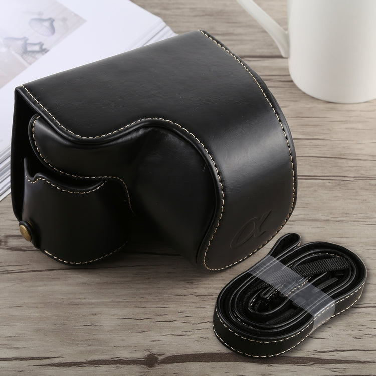 Full Body Camera PU Leather Case Bag with Strap for Sony A6300, For Sony A6300