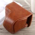 Full Body Camera PU Leather Case Bag with Strap for Sony A6300, For Sony A6300