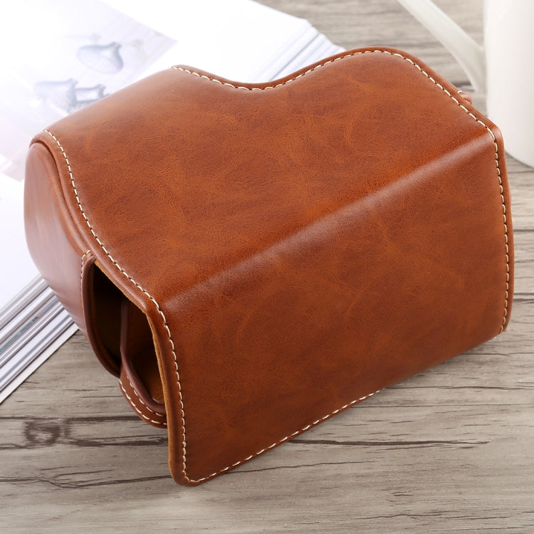 Full Body Camera PU Leather Case Bag with Strap for Sony A6300, For Sony A6300