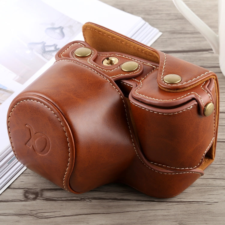 Full Body Camera PU Leather Case Bag with Strap for Sony A6300, For Sony A6300