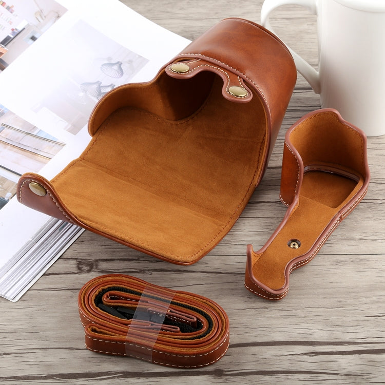 Full Body Camera PU Leather Case Bag with Strap for Sony A6300, For Sony A6300