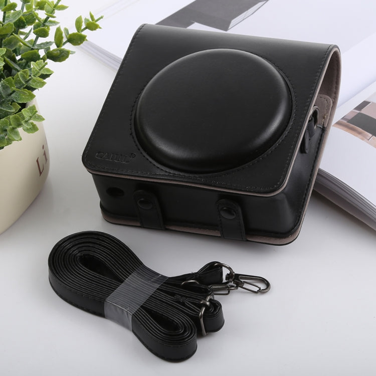 Retro Style Full Body Camera PU Leather Case Bag with Strap for FUJIFILM instax SQUARE SQ6, For FUJI SQ6