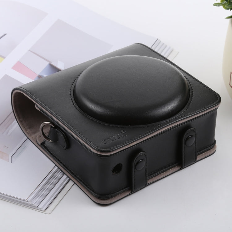 Retro Style Full Body Camera PU Leather Case Bag with Strap for FUJIFILM instax SQUARE SQ6, For FUJI SQ6