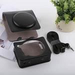 Retro Style Full Body Camera PU Leather Case Bag with Strap for FUJIFILM instax SQUARE SQ6, For FUJI SQ6