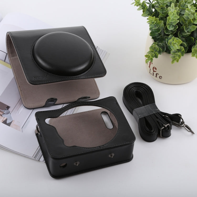 Retro Style Full Body Camera PU Leather Case Bag with Strap for FUJIFILM instax SQUARE SQ6, For FUJI SQ6