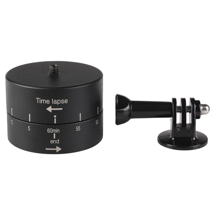 360 Degree Auto Rotation 60 Minutes Time Lapse Stabilizer Tripod Head Adapter for GoPro, 60 Minutes