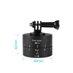 360 Degree Auto Rotation 60 Minutes Time Lapse Stabilizer Tripod Head Adapter for GoPro, 60 Minutes