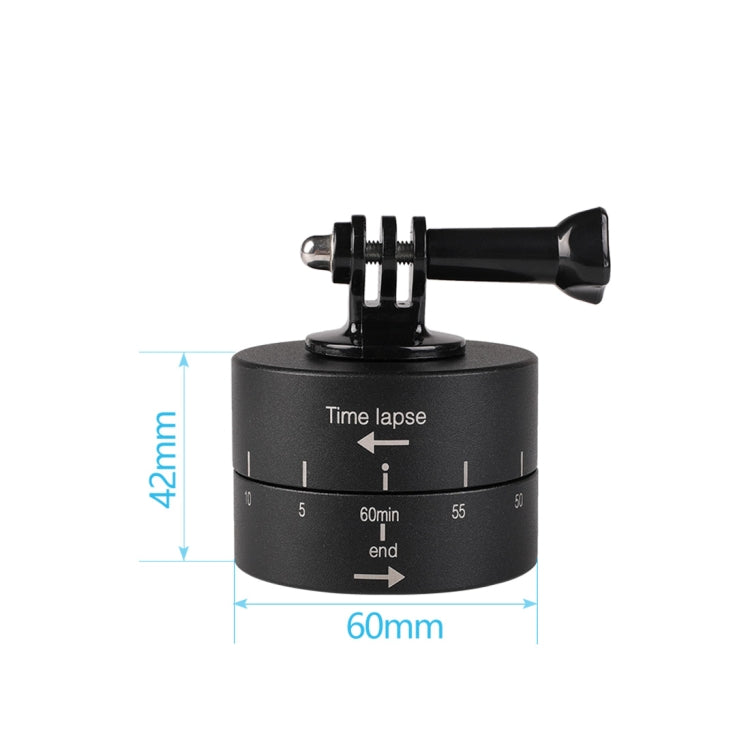 360 Degree Auto Rotation 60 Minutes Time Lapse Stabilizer Tripod Head Adapter for GoPro, 60 Minutes