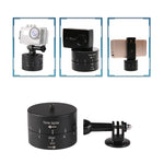 360 Degree Auto Rotation 60 Minutes Time Lapse Stabilizer Tripod Head Adapter for GoPro, 60 Minutes