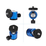 Mini 360 Degree Rotation Panoramic Metal Ball Head for DSLR & Digital Cameras, Red, Black, Blue