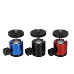 Mini 360 Degree Rotation Panoramic Metal Ball Head for DSLR & Digital Cameras, Red, Black, Blue