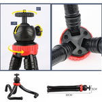 MZ305 Mini Octopus Flexible Tripod Holder with Ball Head for SLR Cameras, GoPro HERO10 Black / HERO9 Black / HERO8 Black /7 /6 /5 /5 Session /4 Session /4 /3+ /3 /2 /1, DJI Osmo Action, Xiaoyi and Other Action Cameras, Cellphone, Size:30cmx5cm, MZ305