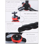 MZ305 Mini Octopus Flexible Tripod Holder with Ball Head for SLR Cameras, GoPro HERO10 Black / HERO9 Black / HERO8 Black /7 /6 /5 /5 Session /4 Session /4 /3+ /3 /2 /1, DJI Osmo Action, Xiaoyi and Other Action Cameras, Cellphone, Size:30cmx5cm, MZ305