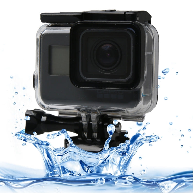 For GoPro HERO6 /5 Black 60m Underwater Waterproof Housing Diving Case with Touch Screen Back Door & Filter / Buckle Basic Mount & Screw, No Need to Disassemble Lens, 60m Waterproof