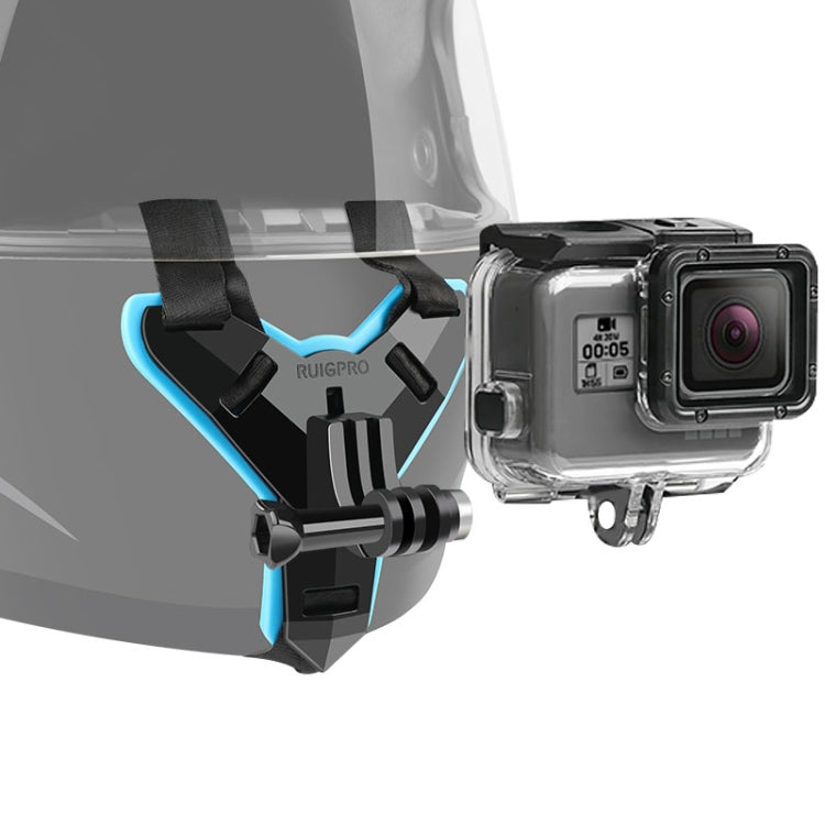 Helmet Belt Mount + Waterproof Housing Protective Case for GoPro HERO7 Black /6 /5, Helmet Belt Mount +Waterproof Case