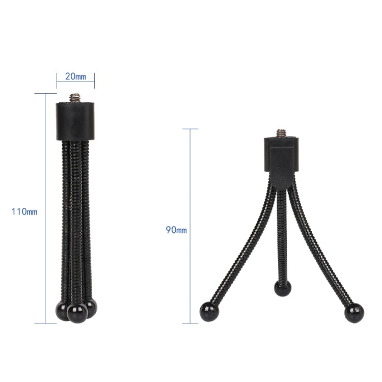 Mini Metal Desktop Tripod Mount with UNC1/4 screw interface, Max Load: 0.6kg, Mini Metal Desktop