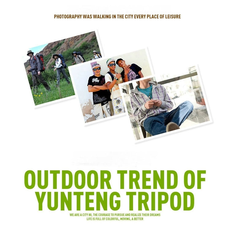 YUNTENG VCT-5208RM Aluminum Magnesium Alloy Leg Tripod Mount with Bluetooth Remote Control & Tripod Head & Phone Clamp for SLR Camera & Smartphones, Height: 125cm, VCT-5208