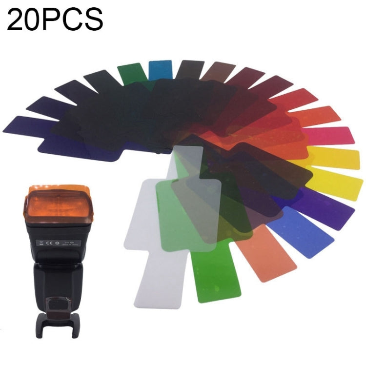 20 PCS / Set SiGi SG200 20-color Filter Set Camera Top Flash Accessories Temperature Filter, 20-color