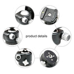 FITTEST X4 Low Center of Gravity High Locking Force Panoramic Ball Head with Quick Release Plate for DSLR & Digital Cameras, Load Max 10kg, YT040 X4