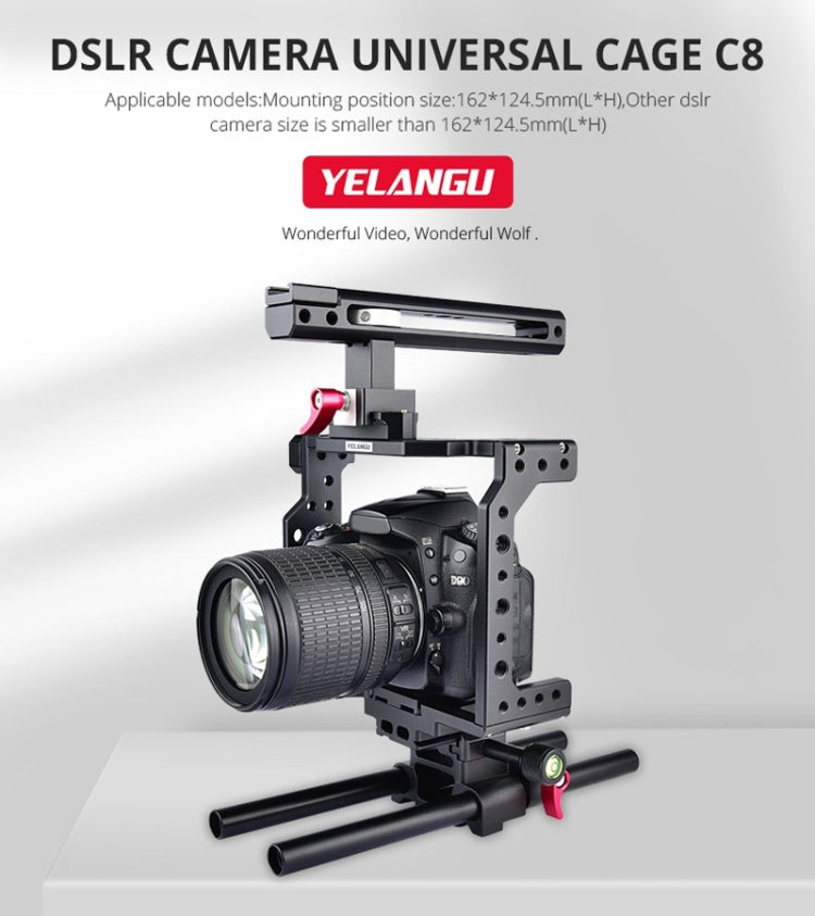 YELANGU C8 YLG0910 Handle Video Camera Cage Stabilizer, YLG0910