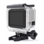 For GoPro HERO7 White /Silver Skeleton Housing Side Hollow Protective Case with Buckle Basic Mount & Screw, Side Hollow
