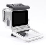 For GoPro HERO7 White /Silver Skeleton Housing Side Hollow Protective Case with Buckle Basic Mount & Screw, Side Hollow