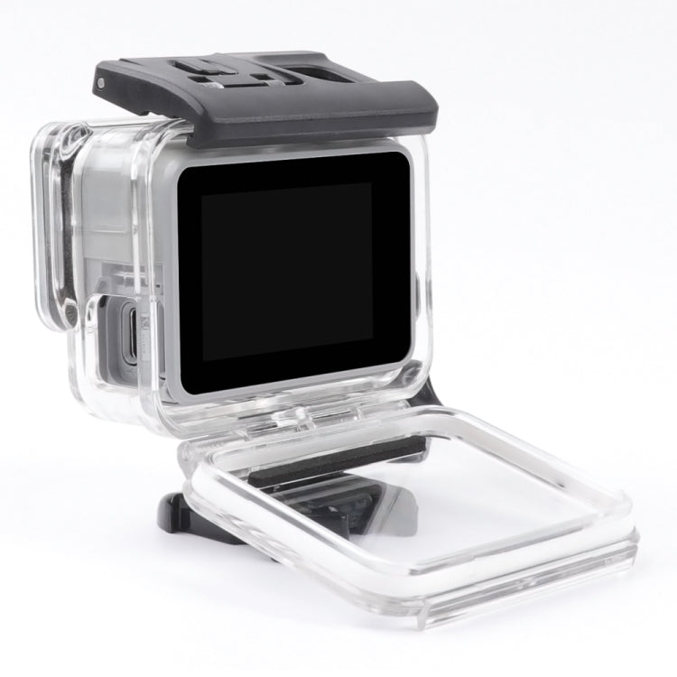 For GoPro HERO7 White /Silver Skeleton Housing Side Hollow Protective Case with Buckle Basic Mount & Screw, Side Hollow