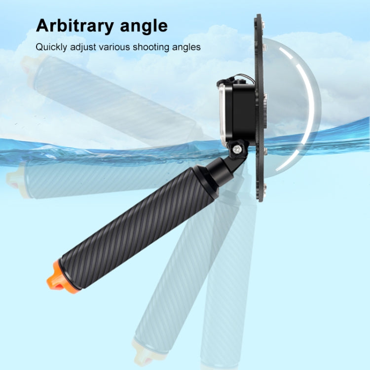 RUIGPRO Floating Hand Grip Dome Port Underwater Diving Camera Lens Transparent Cover for DJI Osmo Action, Osmo Action