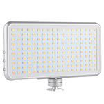 LED011S Pocket 180 LEDs Professional Vlogging Photography Video & Photo Studio Light with OLED Display & Cold Shoe Adapter Mount for Canon / Nikon DSLR Cameras, 180 LED