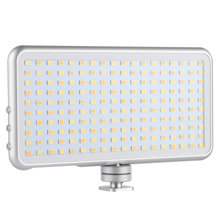 LED011S Pocket 180 LEDs Professional Vlogging Photography Video & Photo Studio Light with OLED Display & Cold Shoe Adapter Mount for Canon / Nikon DSLR Cameras, 180 LED