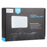 LED011S Pocket 180 LEDs Professional Vlogging Photography Video & Photo Studio Light with OLED Display & Cold Shoe Adapter Mount for Canon / Nikon DSLR Cameras, 180 LED