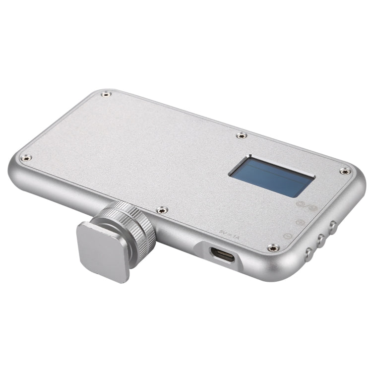 LED-013 Pocket 112 LEDs Professional Vlogging Photography Video & Photo Studio Light with OLED Display & Cold Shoe Adapter Mount for Canon / Nikon DSLR Cameras, 112 LED