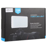 LED-013 Pocket 112 LEDs Professional Vlogging Photography Video & Photo Studio Light with OLED Display & Cold Shoe Adapter Mount for Canon / Nikon DSLR Cameras, 112 LED