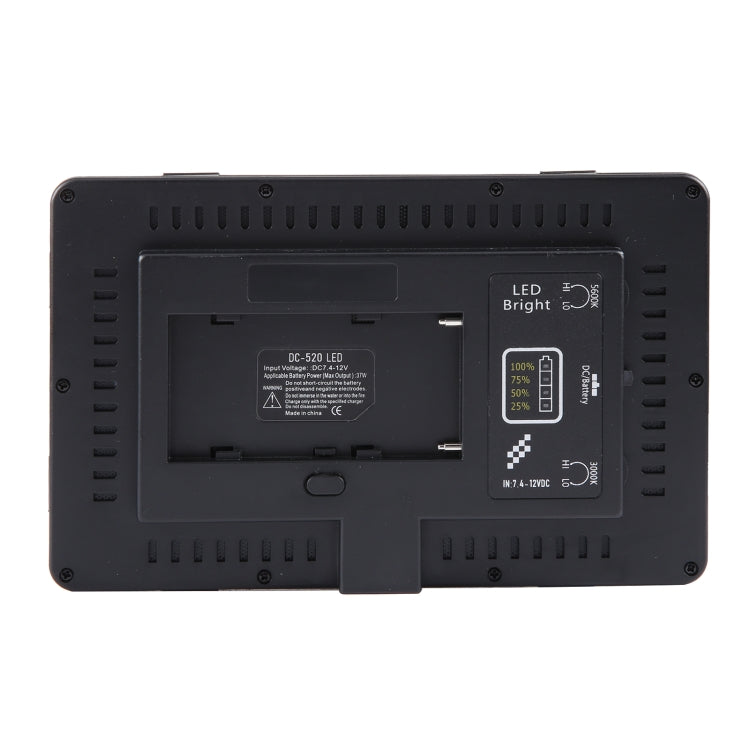 LED01 520 LEDs 4100LM Professional Vlogging Photography Video & Photo Studio Light for Canon / Nikon DSLR Cameras, 520 LED