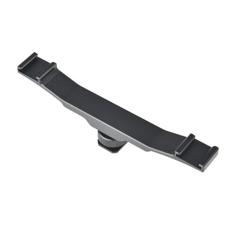YELANGU YLG0702A Dual Cold Hot Shoe Mount Adapter Aluminum Alloy Extension Bracket, Dual Cold Hot Bracket
