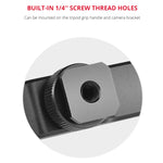 YELANGU YLG0702A Dual Cold Hot Shoe Mount Adapter Aluminum Alloy Extension Bracket, Dual Cold Hot Bracket