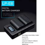 LP-E6 Digital Camera SLR Battery Digital LCD Charger for Canon Series, LP-E6