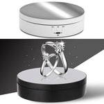 13.8cm Mirror Style USB Charging Smart 360 Degree Rotating Turntable Display Stand Video Shooting Props Turntable for Photography, Load 3kg, 13.8cm Mirror/Powered by USB(W)