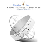 13.8cm Mirror Style USB Charging Smart 360 Degree Rotating Turntable Display Stand Video Shooting Props Turntable for Photography, Load 3kg, 13.8cm Mirror/Powered by USB(W)