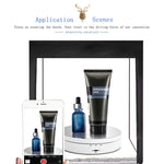 13.8cm Mirror Style USB Charging Smart 360 Degree Rotating Turntable Display Stand Video Shooting Props Turntable for Photography, Load 3kg, 13.8cm Mirror/Powered by USB(W)