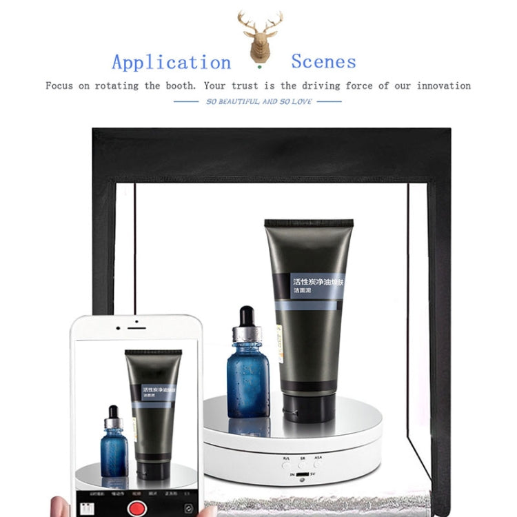 13.8cm Mirror Style USB Charging Smart 360 Degree Rotating Turntable Display Stand Video Shooting Props Turntable for Photography, Load 3kg, 13.8cm Mirror/Powered by USB(W)