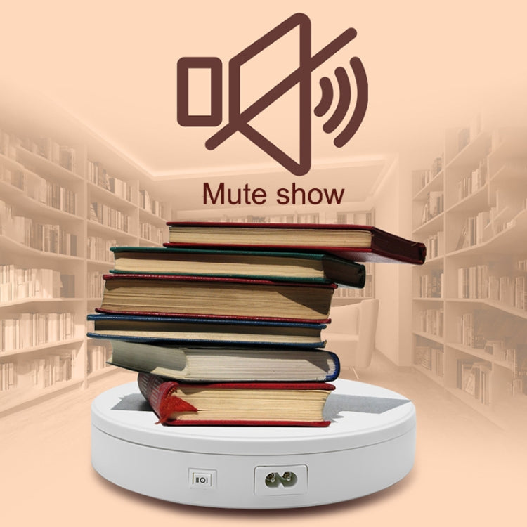 22cm Electric Rotating Turntable Display Stand Live Video Shooting Props Turntable Jewelry Shoes Display Platform, US Plug, 22cm(Black), 22cm(White)