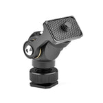 YELANGU 180 Degree Swing Mini Tripod Ball Head Bracket Cold Shoe Mount 1/4 inch Screw Adapter, YELANGU Mini Tripod Ball