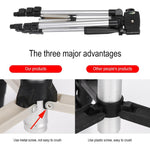 3120 Live Broadcast Tripod 4-Section Folding Legs Aluminum Alloy Tripod Mount with U-Shape Three-Dimensional Tripod Head for DSLR & Digital Camera, Adjustable Height: 34-103cm, 3120 Silver, 3120 Black
