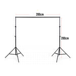 200x200cm Photo Studio Background Support Stand Backdrop Crossbar Bracket Kit, 200x200cm