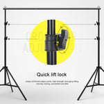 200x200cm Photo Studio Background Support Stand Backdrop Crossbar Bracket Kit, 200x200cm