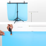 70x75cm T-Shape Photo Studio Background Support Stand Backdrop Crossbar Bracket Kit with Clips, No Backdrop, 70x75cm