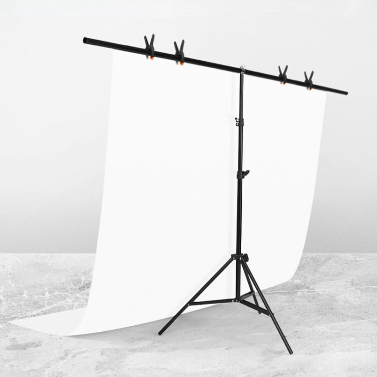 200x200cm T-Shape Photo Studio Background Support Stand Backdrop Crossbar Bracket Kit with Clips, No Backdrop, 200x200cm