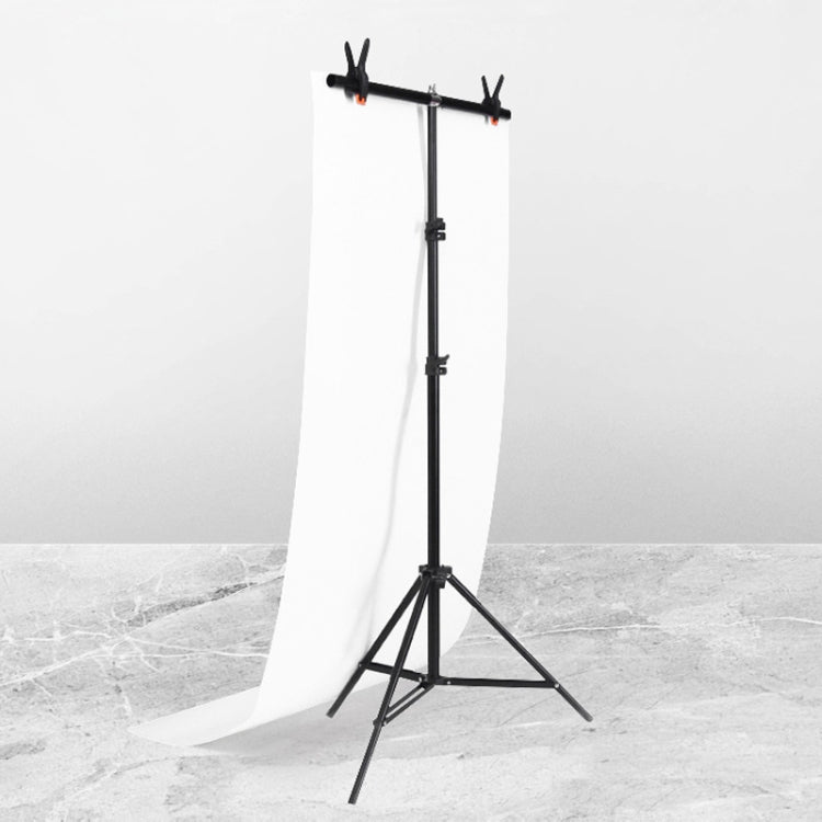 70x200cm T-Shape Photo Studio Background Support Stand Backdrop Crossbar Bracket Kit with Clips, No Backdrop, 70x200cm